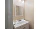 Cozy bathroom featuring a vanity sink with a white cabinet and mirror, offering a clean and functional space at 4100 B Christine Ln, Waxhaw, NC 28173