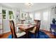 Formal dining room featuring wood table, upholstered chairs, and bright natural light at 6221 Thermal Rd, Charlotte, NC 28211