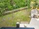 Expansive backyard features lush green space, mature trees, and outdoor seating area at 7416 Cross Tie Ct, Mint Hill, NC 28227