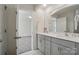 Elegant bathroom with double vanity and plenty of counterspace at 8018 Saluda Dr, Charlotte, NC 28269
