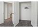 Open closet with one shelf and three hangers inside of it at 8018 Saluda Dr, Charlotte, NC 28269
