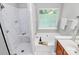 A bathroom features double vanity, soaking tub, and walk in shower at 101 Creekside Dr, Fort Mill, SC 29715