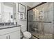 Bathroom showcasing a glass shower, stylish vanity, and modern fixtures at 1102 Sugar Creek Rd, Indian Land, SC 29707