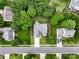 An aerial view of the home showcasing the surrounding neighborhood and landscaping at 11332 Ridge Oak Dr, Charlotte, NC 28273