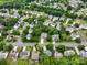 Aerial view of a neighborhood showcasing tree lined streets and community at 11332 Ridge Oak Dr, Charlotte, NC 28273
