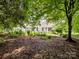 Lush and green backyard with mature trees providing ample shade and privacy at 11332 Ridge Oak Dr, Charlotte, NC 28273