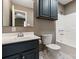 This full bath includes a marble floor, modern cabinet, and shower-tub combo at 1560 Springlake Rd, York, SC 29745