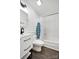 This bathroom has a white vanity and a shower/tub combo at 1924 Lakeview Dr, Rock Hill, SC 29732