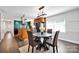 This dining area features a round table and flows into an updated kitchen with a large island at 1924 Lakeview Dr, Rock Hill, SC 29732