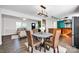 The dining area overlooks a front living room and a kitchen island at 1924 Lakeview Dr, Rock Hill, SC 29732