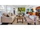 Bright living room with a tree mural, comfortable seating, and dark wood floors at 1924 Lakeview Dr, Rock Hill, SC 29732
