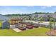 View of the raised garden beds and pergola in a new home community at 320 Basil Dr, Indian Trail, NC 28079
