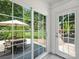 The door opens to a view of the patio with an outdoor dining area at 3620 Champaign St, Charlotte, NC 28210