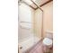 Bathroom with a glass enclosed shower, toilet, and tile flooring at 3700 Nw Gainesway Nw Ct, Concord, NC 28027