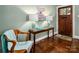 Inviting foyer with hardwood floors, stylish decor, and a view of the front door at 417 N Dotger Ave, Charlotte, NC 28204