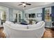 Comfortable living room featuring french doors and a decorative media center at 417 N Dotger Ave, Charlotte, NC 28204