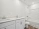 A pristine bathroom with double sinks, white cabinets, and a combined shower and tub at 432 Bent Burr Crk, York, SC 29745