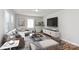 Bright living room featuring modern furnishings, stylish decor, and ample natural light from large windows at 6517 Paleface Pl, Charlotte, NC 28214