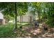 Large grassy backyard features ambient outdoor lighting and seating at 812 Thornapple Ct, Lake Wylie, SC 29710