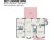 Floor plan of the home featuring the dimensions of rooms including the kitchen, bedrooms, and living spaces at 9021 Louvaine Dr, Charlotte, NC 28227
