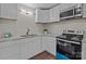 Close up of new cabinets, countertops, and stainless steel appliances in kitchen at 109 Jackson St, Salisbury, NC 28144