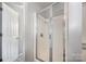 Clean shower with glass door, offering a refreshing and private bathing experience at 10901 Claude Freeman Dr, Charlotte, NC 28262