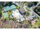 Aerial view of the community pool and recreational facilities, including tennis and basketball courts at 1108 Longwood Ct, Matthews, NC 28104