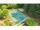 Community basketball court with picnic tables, playground, and beautiful landscaping at 1108 Longwood Ct, Matthews, NC 28104
