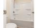 Clean, well maintained bathtub and shower combination in a bright bathroom with modern fixtures at 1313 Forkhorn Dr, Monroe, NC 28110