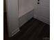 Mudroom entryway nook features built-in bench with storage cabinets below at 3011 Buffett Ln # 33, Monroe, NC 28110