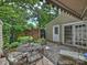 Charming outdoor patio with seating and shade from a retractable awning at 4464 Mullens Ford Rd, Charlotte, NC 28226