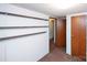 Hallway with open shelves and wood trim at 475 Dot Faris Rd, Catawba, SC 29704