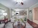 Bright living space featuring hardwood floors, white sofa, and open access to adjacent rooms at 5411 Valley Forge Rd, Charlotte, NC 28210