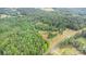 Aerial shot of the property's location amid sprawling trees and some open fields. A winding road cuts through at 5523 Flint Ridge Church Rd, Marshville, NC 28103
