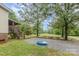 Expansive backyard with a gravel area featuring a small pool and access to lush greenery at 5523 Flint Ridge Church Rd, Marshville, NC 28103