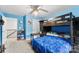 A well-lit room with bunk beds, desk, and playful decor is perfect for shared sibling space at 865 Wingthorn Rose Dr, Gastonia, NC 28056