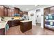 Chef's kitchen featuring stainless steel appliances, granite countertops, and a kitchen island at 865 Wingthorn Rose Dr, Gastonia, NC 28056