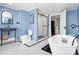 Stylish bathroom features a freestanding tub and modern fixtures at 1105 S Point Rd, Belmont, NC 28012