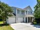 Charming two-story home with a two-car garage and a well-maintained front yard under a clear blue sky at 1124 Hunter St, Statesville, NC 28677
