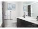 Bathroom featuring a double vanity sink, and shower with curtain at 12305 Gambrell Dr, Charlotte, NC 28278