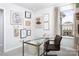 Bright office space with modern desk, chair, natural light, and backyard views at 12309 Gambrell Dr, Charlotte, NC 28278