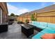 Outdoor patio with comfortable seating, perfect for relaxing and entertaining in the backyard at 15215 Arleta Cir, Charlotte, NC 28277