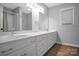 Bathroom with a dual sink vanity and updated fixtures and finishes at 2502 Gold Rush Dr, Lincolnton, NC 28092