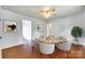 Dining room features modern lighting, updated flooring, and is well-lit at 2833 Regency Rd, Lancaster, SC 29720