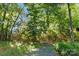 A picturesque backyard featuring natural landscaping and a tranquil path at 2923 Meadow Creek Ln, Monroe, NC 28110