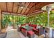 Relaxing screened-in patio with comfortable seating, ceiling fan and heater to create a cozy outdoor living space at 341 N Mulberry St, Statesville, NC 28677