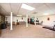 Finished basement with a fireplace, living area, and workout area - plenty of space to spread out! at 3520 4Th Street Nw Blvd, Hickory, NC 28601