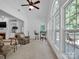 Bright sunroom with large windows providing natural light at 4028 Garden Oak Dr, Indian Trail, NC 28079