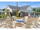 An outdoor fire pit with Adirondack chairs offers a relaxing gathering space for residents at 527 Sunharvest Ln, Indian Trail, NC 28079