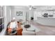 Open concept living space with modern finishes, connecting the living room and kitchen at 5564 N Hillsdale Dr, Fort Lawn, SC 29714